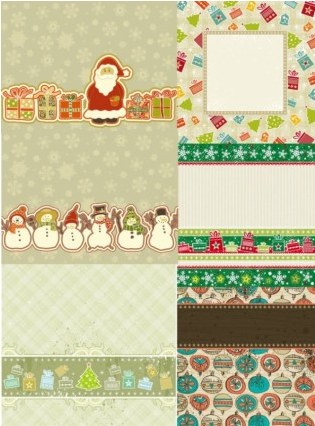 lovely christmas element vectors graphic