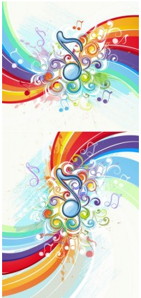music pattern background 02 vector
