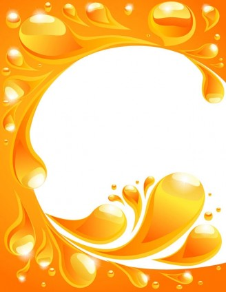 orange liquid background 2 vectors graphics