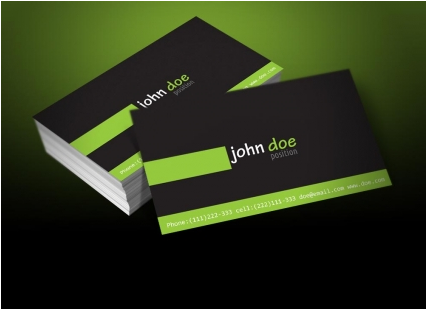 personal business card template vector graphics