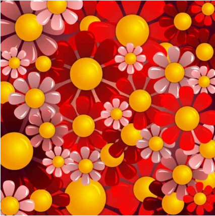 red flower background Free vector