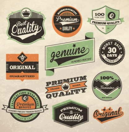 retro label design 01 vectors graphic