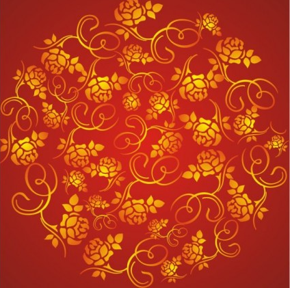 rose pattern background vector