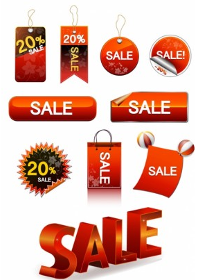 sale discount tag button Illustration vector