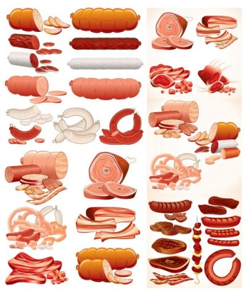 sausage meat vector