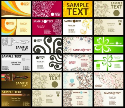 shading pattern business card template 01 set vector