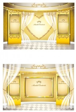 stage gold pattern vectors