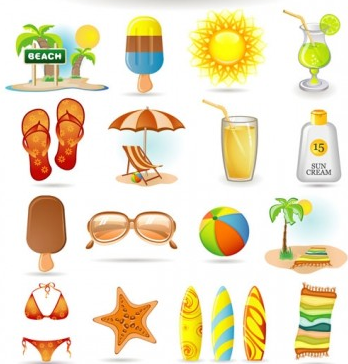 summer icon vector graphics