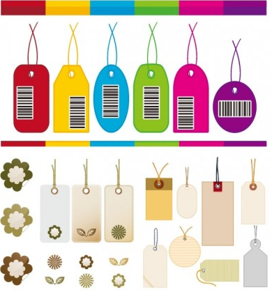 tag graphic set vector