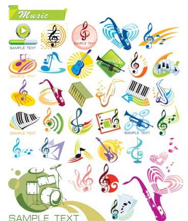 theme music vector design