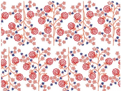 trees and flowers handpainted background vectors