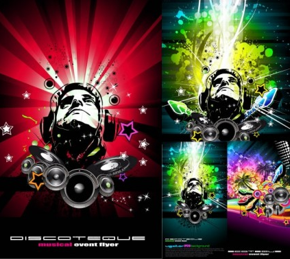 trend music posters vector