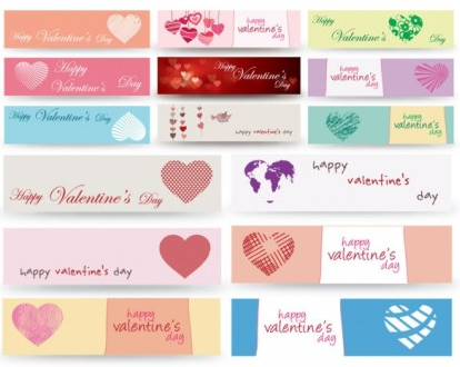 valentine day banner vector