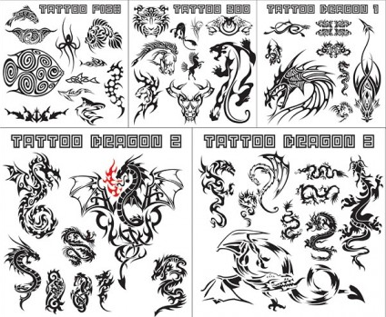 variety animal totem vectors graphic