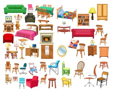 variety furniture clip art vector