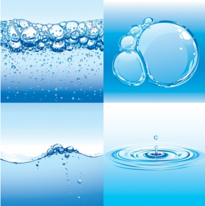 water theme set vector