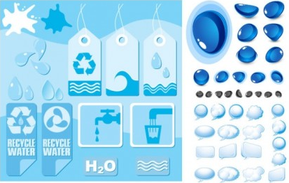 water theme vector material