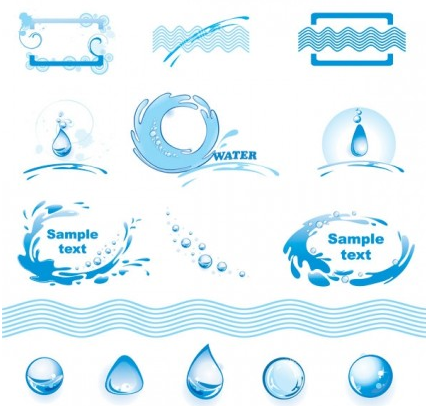water theme logo graphics vector