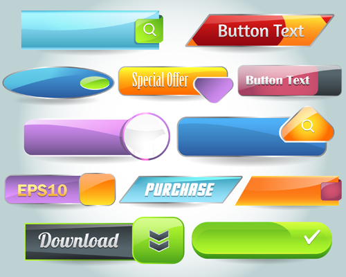 web button 10 creative vector set