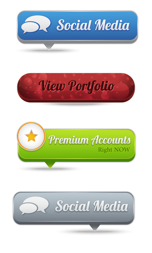 web button 2 creative vector set