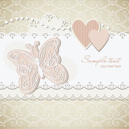 wedding label background 03 vector material