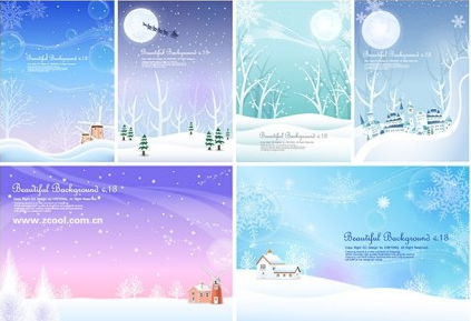 winter snow background vector