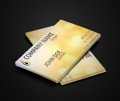 yellow business cards Free vector