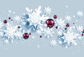 3D snowflake with decorative vectors material