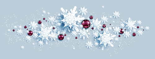 3D snowflake with decorative vectors material