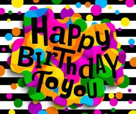 Abstract birthday background colored dots vector