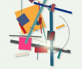 Abstract flyer with poster illustration vector