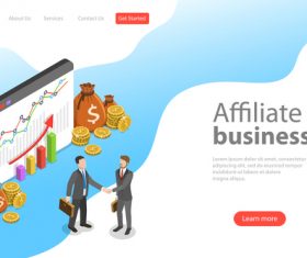 Affiliate business template vector