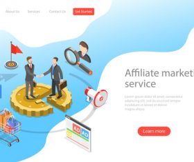 Affiliate marketing service business template vector
