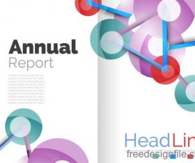 Annual report brochure cover template vector 02
