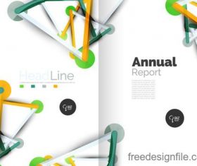 Annual report brochure cover template vector 04