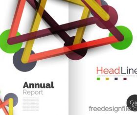 Annual report brochure cover template vector 06