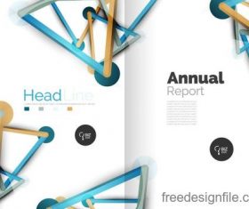 Annual report brochure cover template vector 07