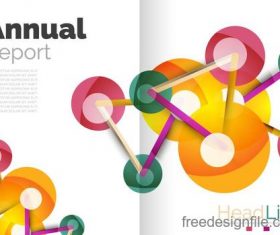 Annual report brochure cover template vector 08
