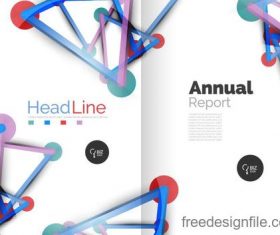 Annual report brochure cover template vector 09