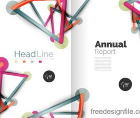 Annual report brochure cover template vector 11