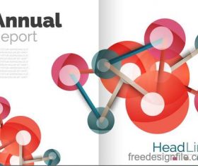 Annual report brochure cover template vector 13