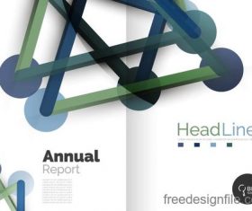 Annual report brochure cover template vector 15