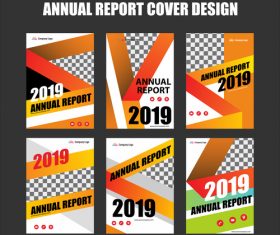 Annual report cover design vector 01