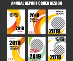 Annual report cover design vector 02