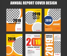 Annual report cover design vector 03