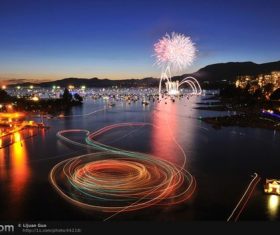 Around the World New Year Fireworks Stock Photo 08