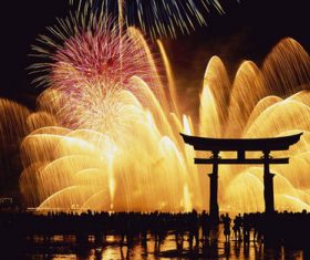 Around the World New Year Fireworks Stock Photo 11