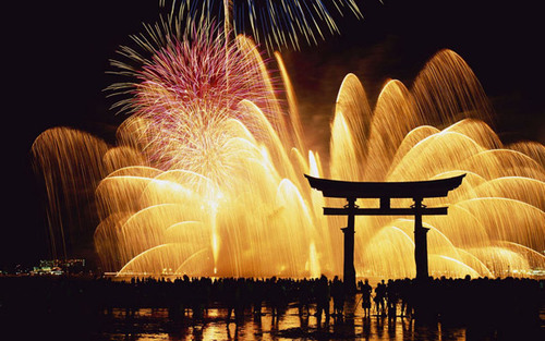 Around the World New Year Fireworks Stock Photo 11