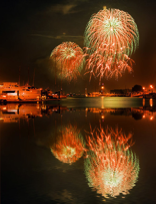 Around the World New Year Fireworks Stock Photo 13