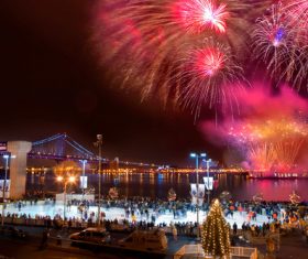 Around the World New Year Fireworks Stock Photo 14